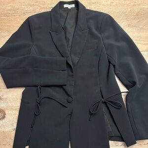 Prabal Gurung Black Blazer w Slit and Ties - Sz 12 EUC